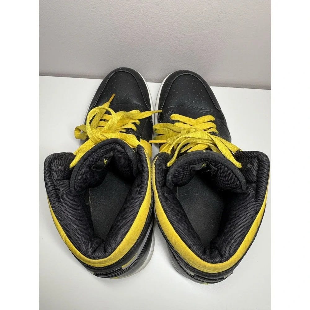 Nike Jordan 1 Retro Mid Phat 364770-050 Black Yellow Men's Sneakers - Size‎ 9.5
